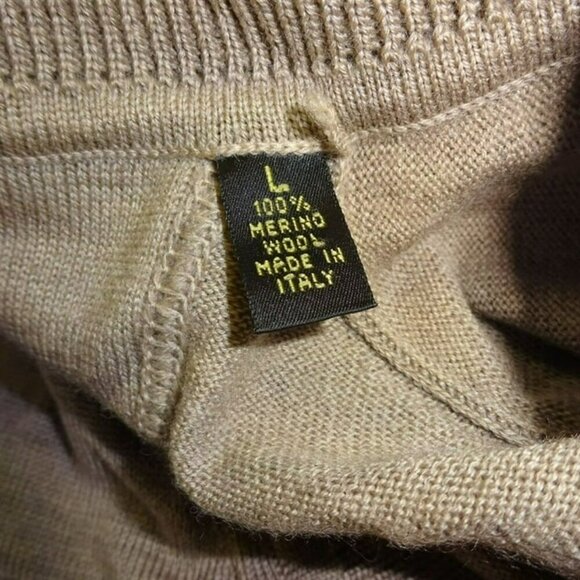 Ben Hogan Italian Merino Wool Large Tan Sweater Vest - Picture 5 of 7